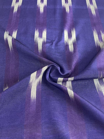 Tie-dye woven purple and white Kutnu fabric