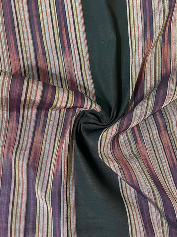 Multicolor kutnu fabric. Woven fabric by the yard.