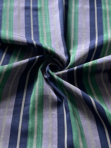 Woven striped kutnu fabric.