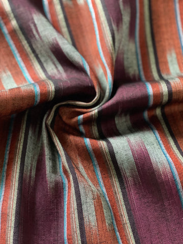 Turkish kutnu fabric by the yard. Handmade, woven, silk and cotton kutnu fabric. 18.5" wide.