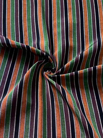Silk & Cotton Woven Turkish kutnu fabric. Colorful striped woven fabric by the yard. 20" wide.