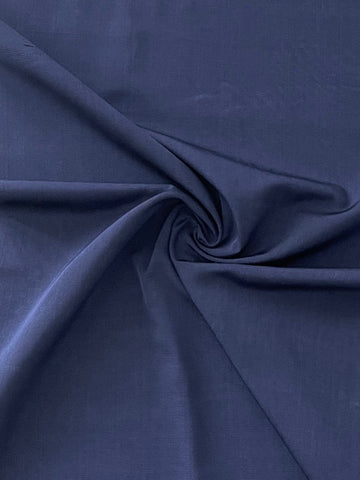 Navy blue woven Turkish Kutnu fabric by the yard. Silk & Cotton fabric. 20" wide.