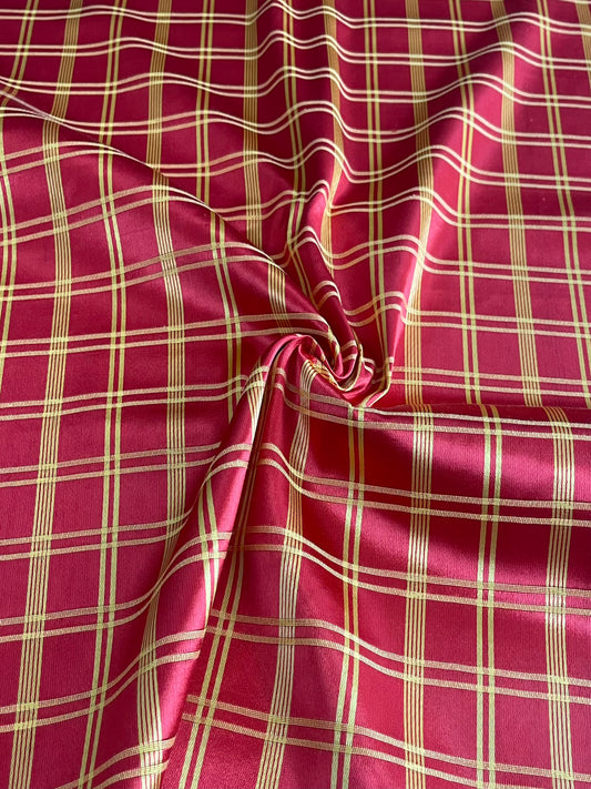 Red and Yellow Sateen Kutnu Fabric.