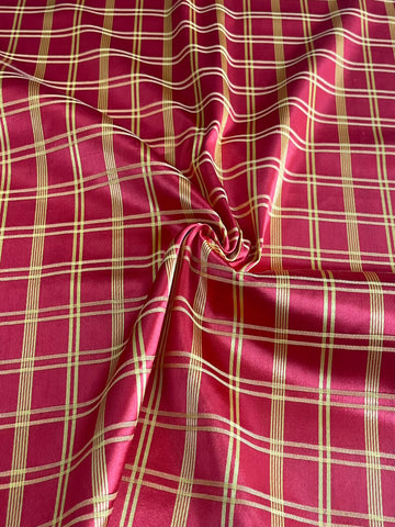 Red and Yellow Sateen Kutnu Fabric.