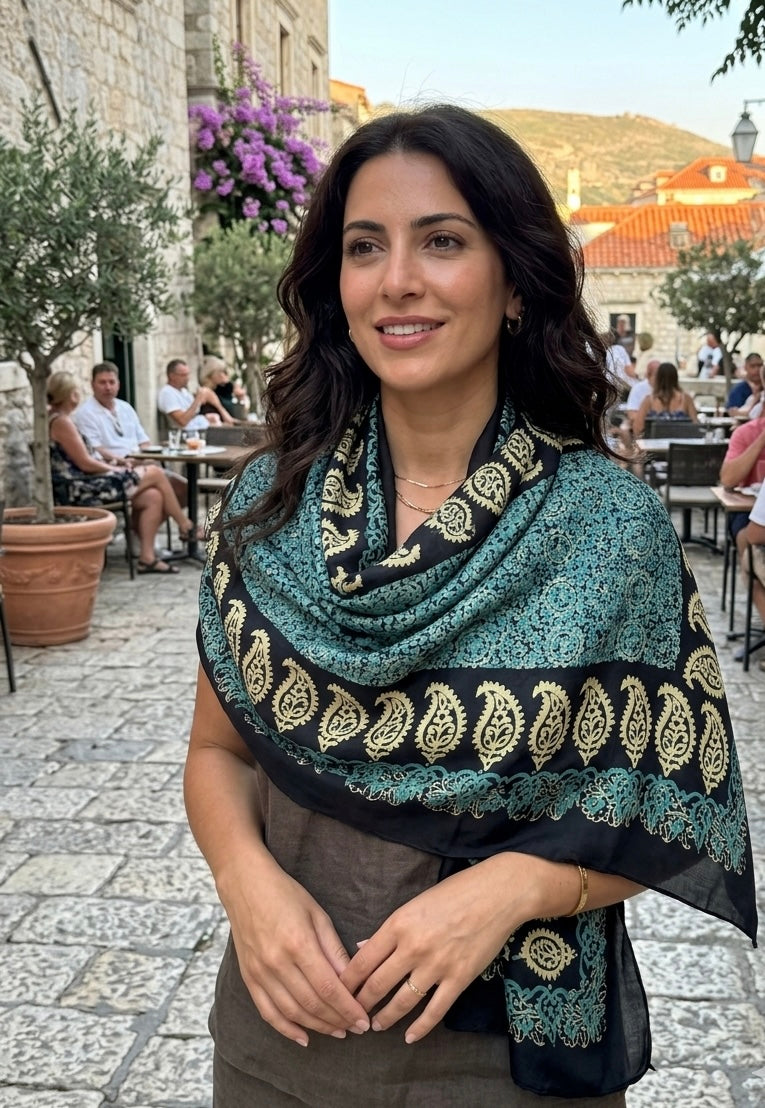 Kelaghayi Silk scarf-R3