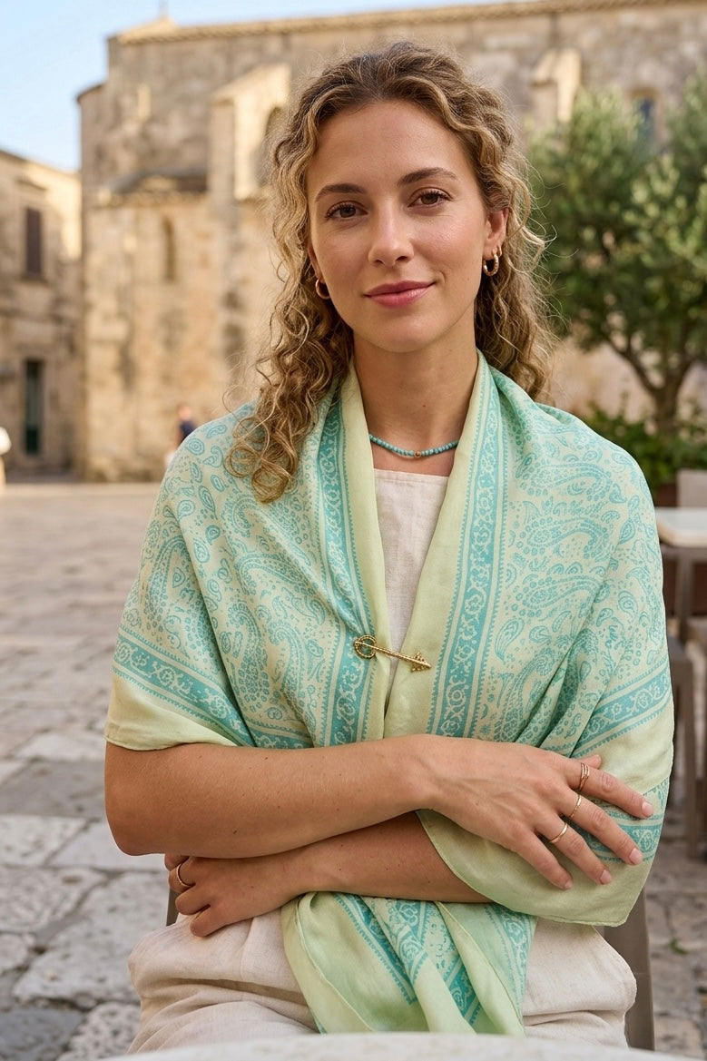 Kelaghayi Silk scarf-R1