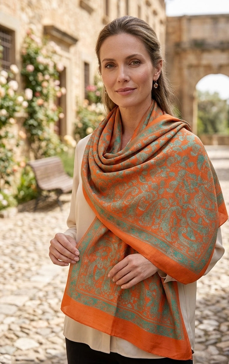 Kelaghayi Silk scarf-R8