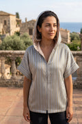 Short Sleeve Sateen Kutnu Women's Hoodie. The Serava Collection.