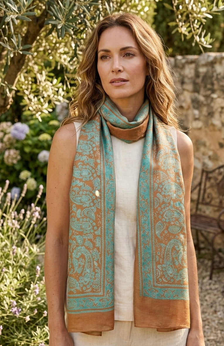Kelaghayi Silk scarf-R12