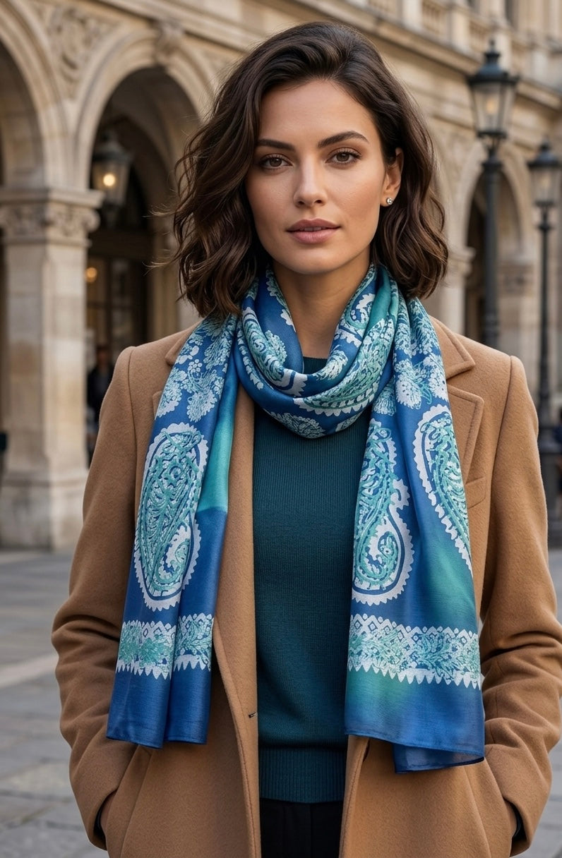 Kelaghayi Silk scarf-S17