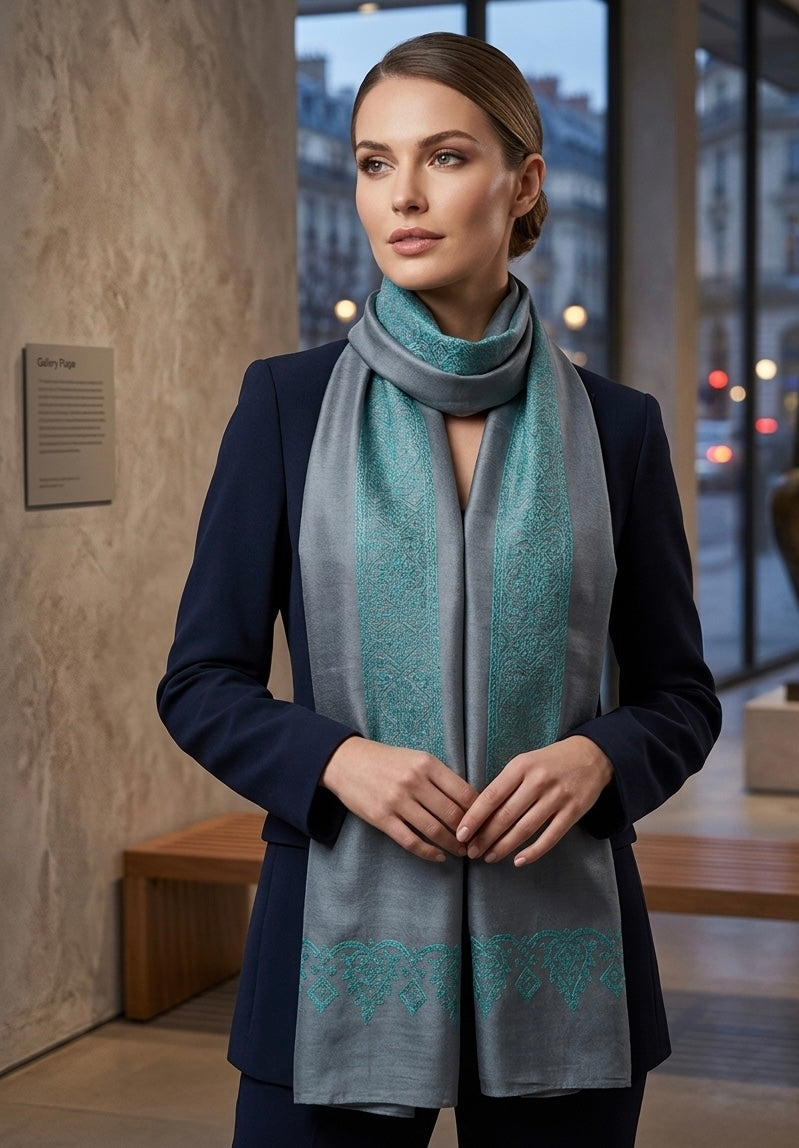 Kelaghayi Silk scarf-R22