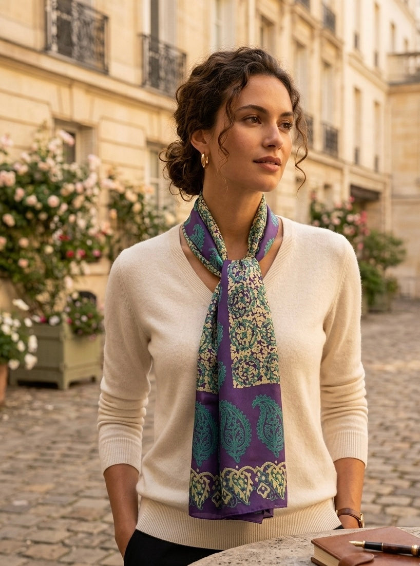 Kelaghayi Silk scarf-R32