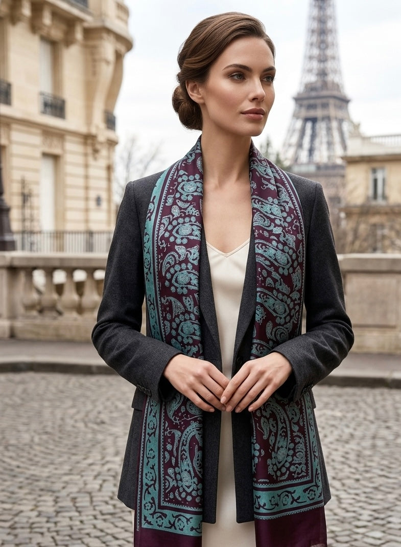 Kelaghayi Silk scarf-R34