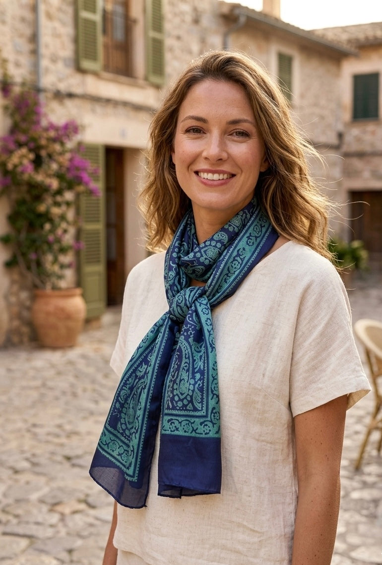 Kelaghayi Silk scarf-R36