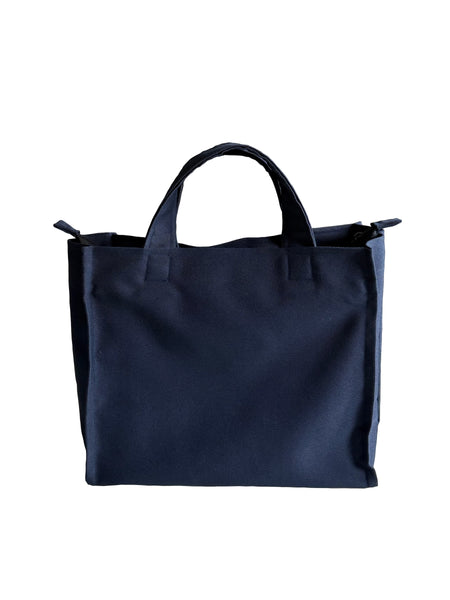 Navy Blue Cotton Twill Tote Bag