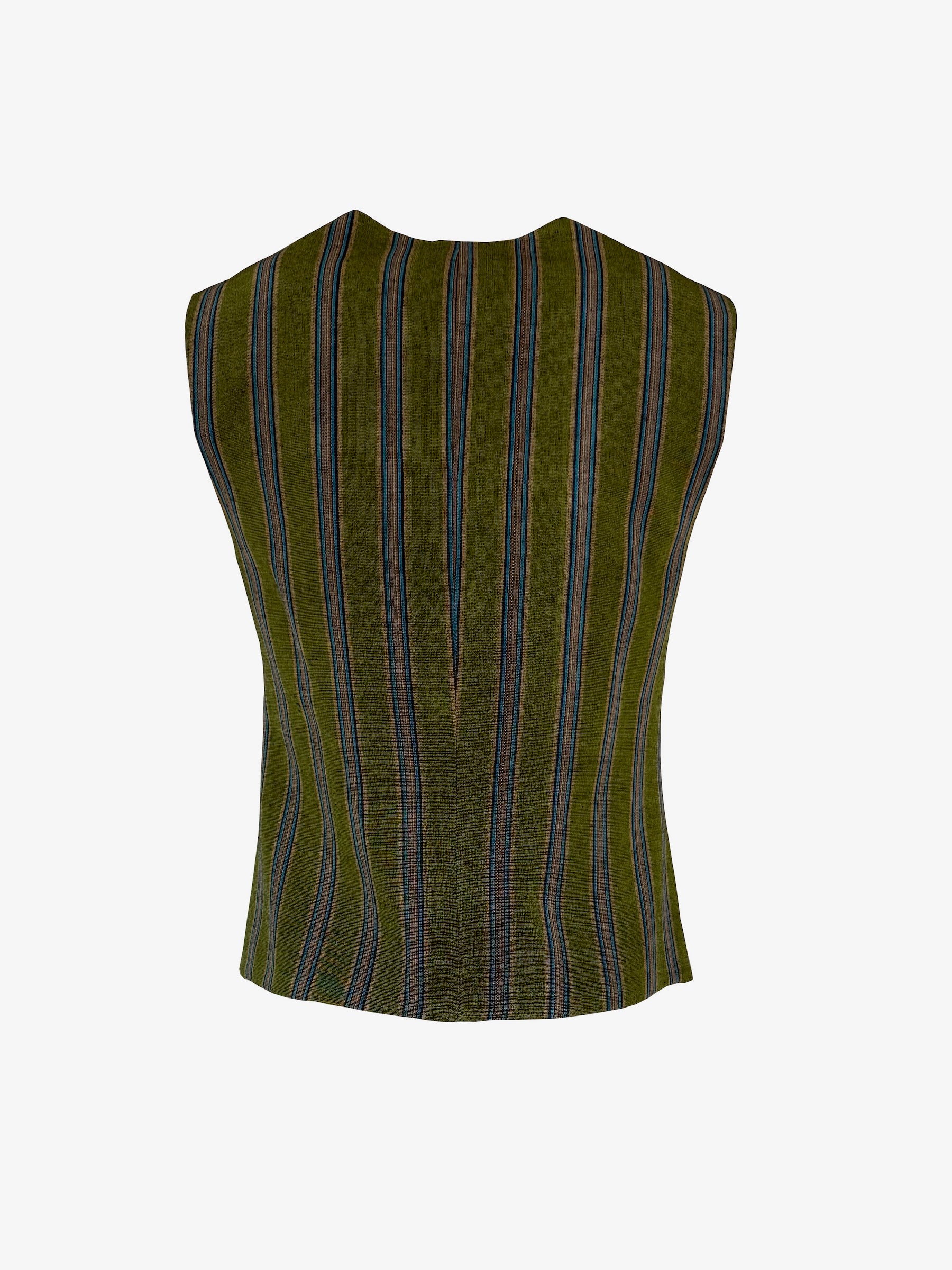 The Avenya Collection - Green Striped Vest