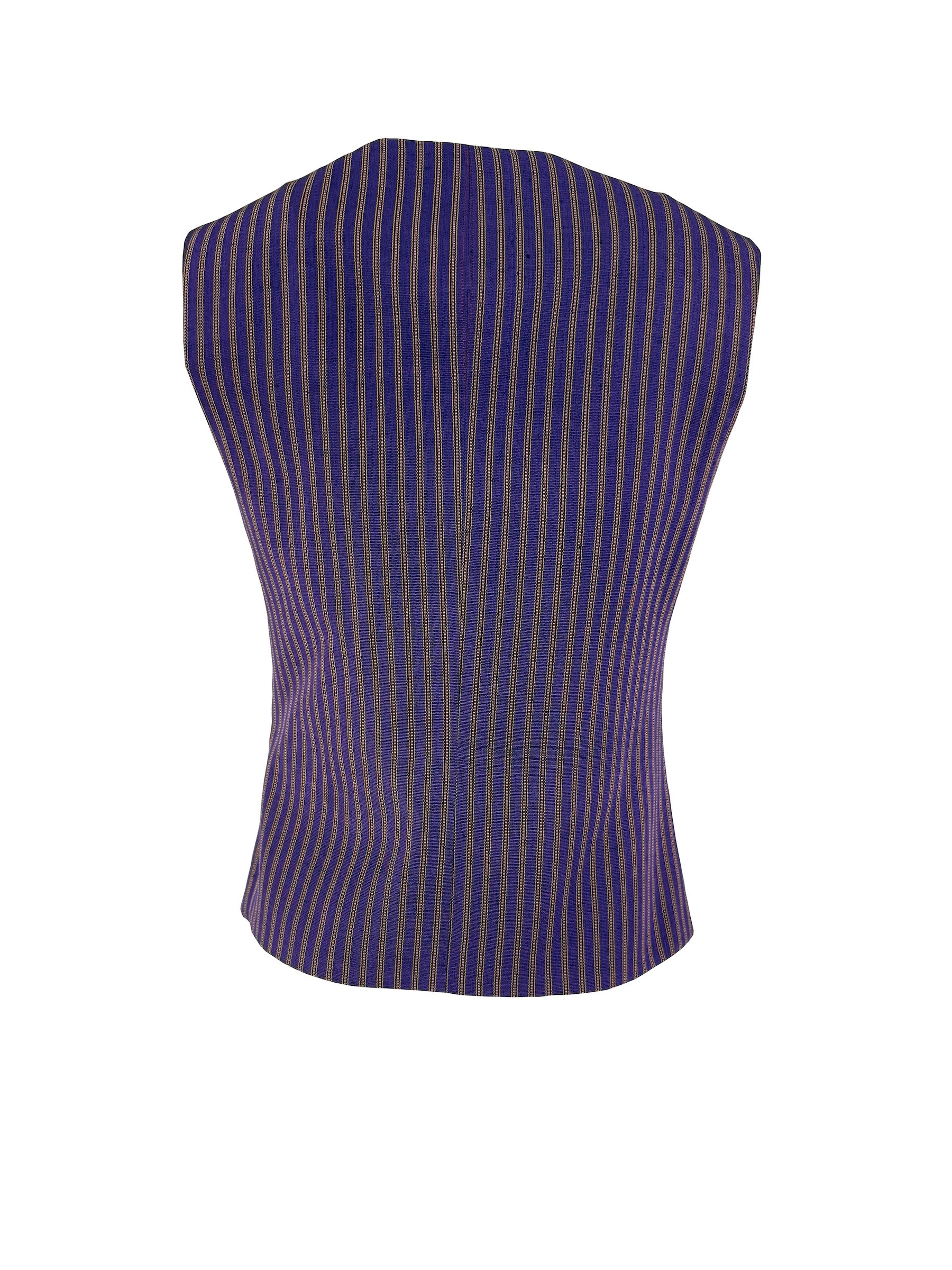 The Avenya Collection - Violet striped Kutnu Vest