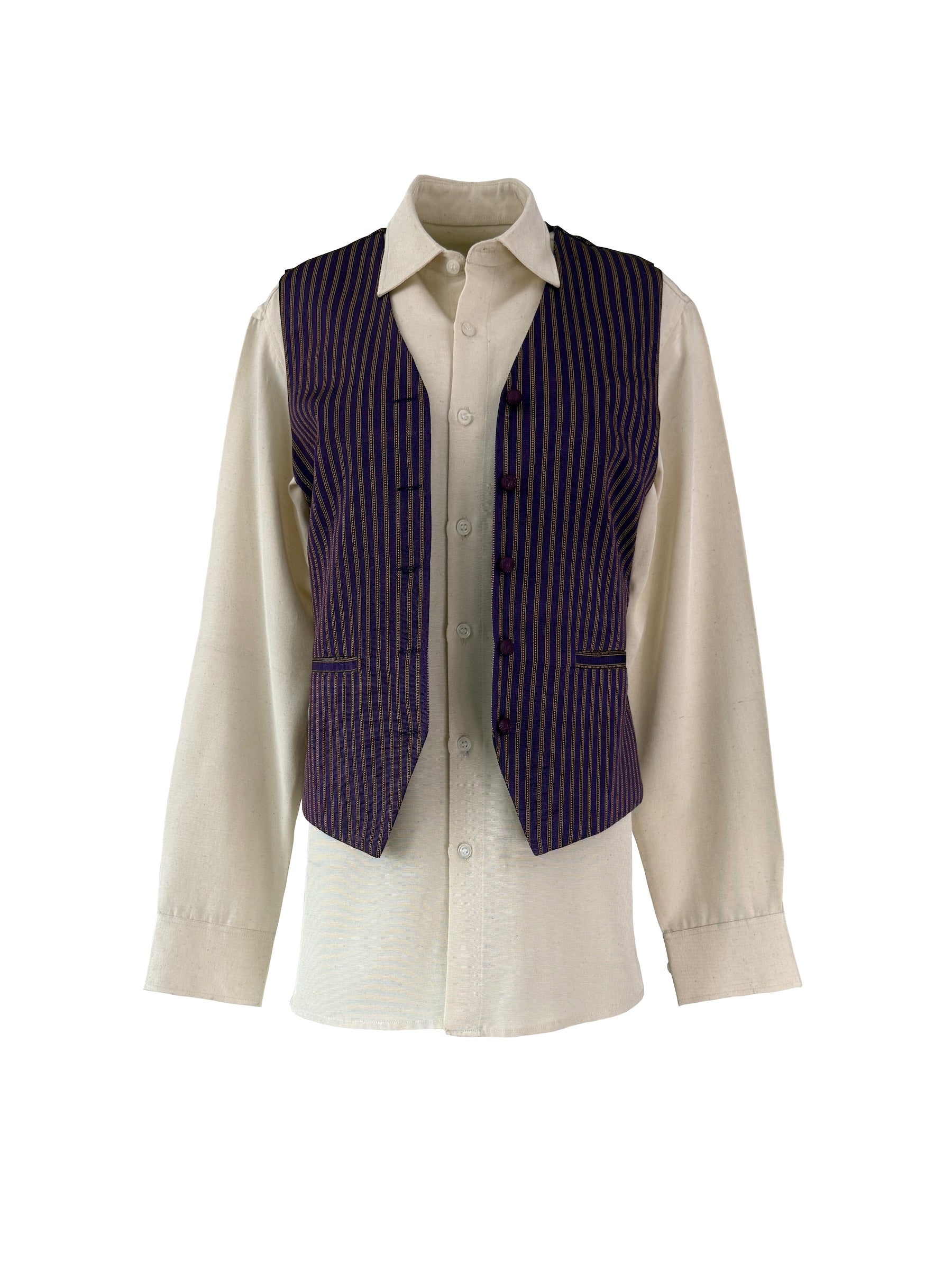 The Avenya Collection - Violet striped Kutnu Vest