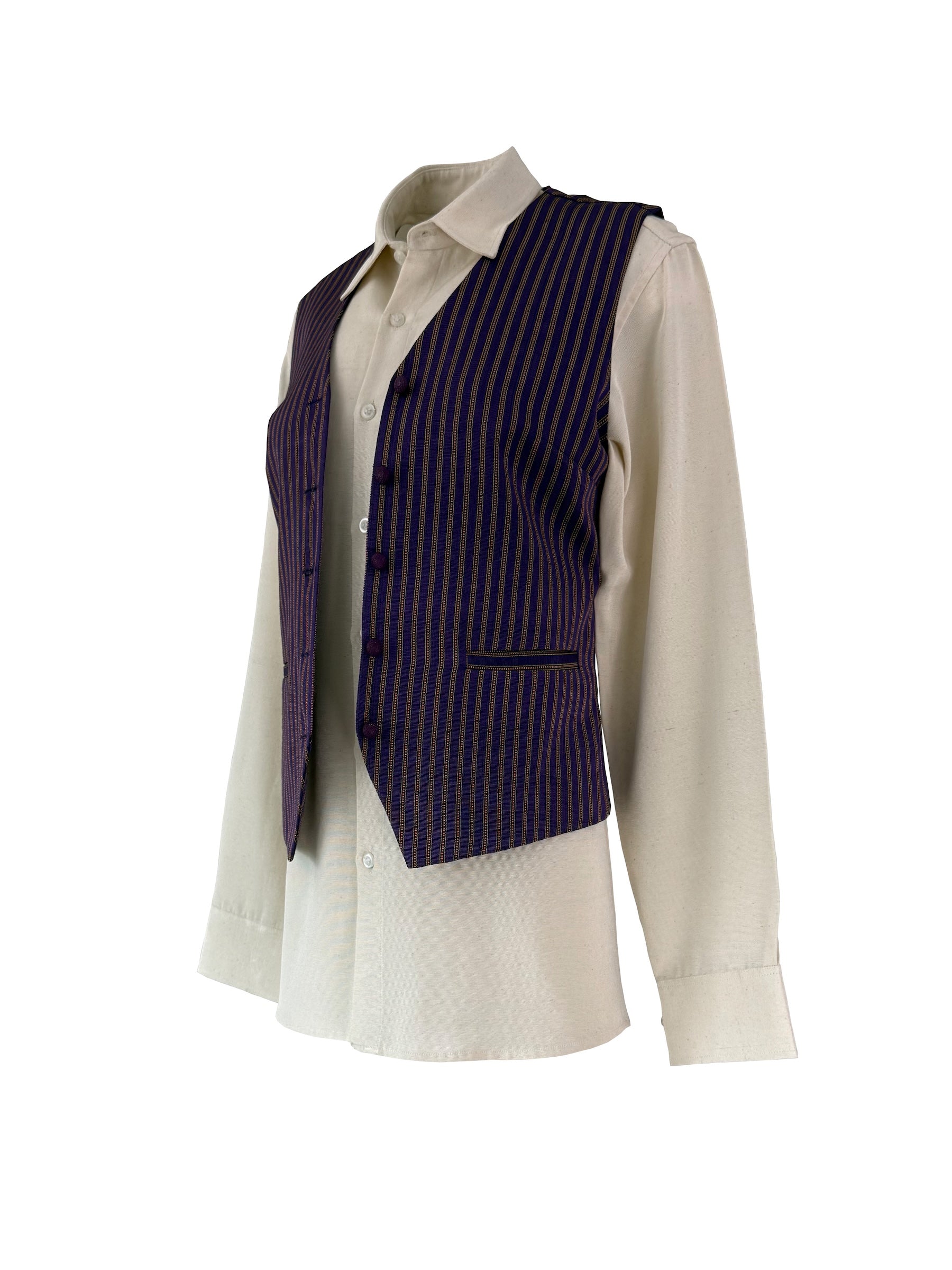 The Avenya Collection - Violet striped Kutnu Vest