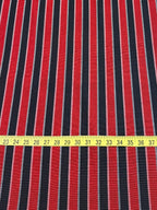 Kutnu Striped Fabric — Black & Red