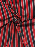 Kutnu Striped Fabric — Black & Red