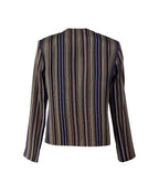 Kutnu Crop Jacket with Navy Accents