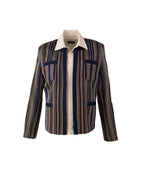 Kutnu Crop Jacket with Navy Accents