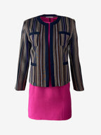 Kutnu Crop Jacket with Navy Accents