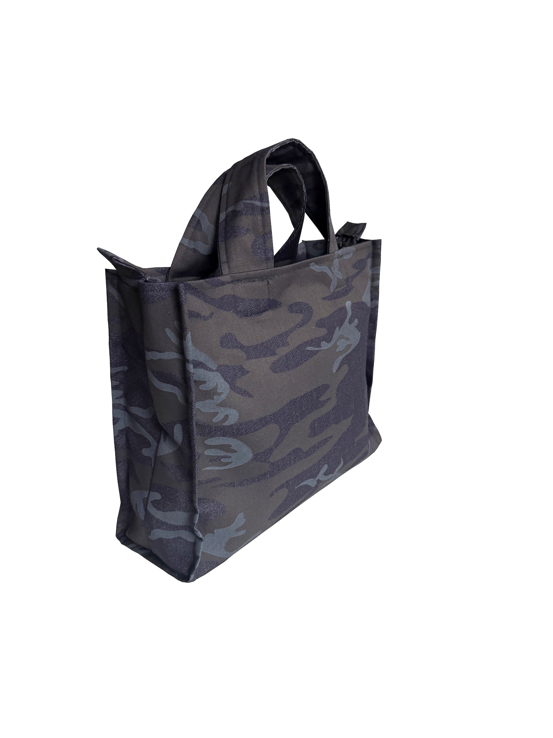 Denim Tote Bag with Satin Lining