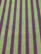 Kutnu Fabric — Green & Violet Striped