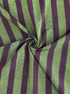 Kutnu Fabric — Green & Violet Striped