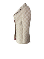 Ivory Floral Brocade Jacket