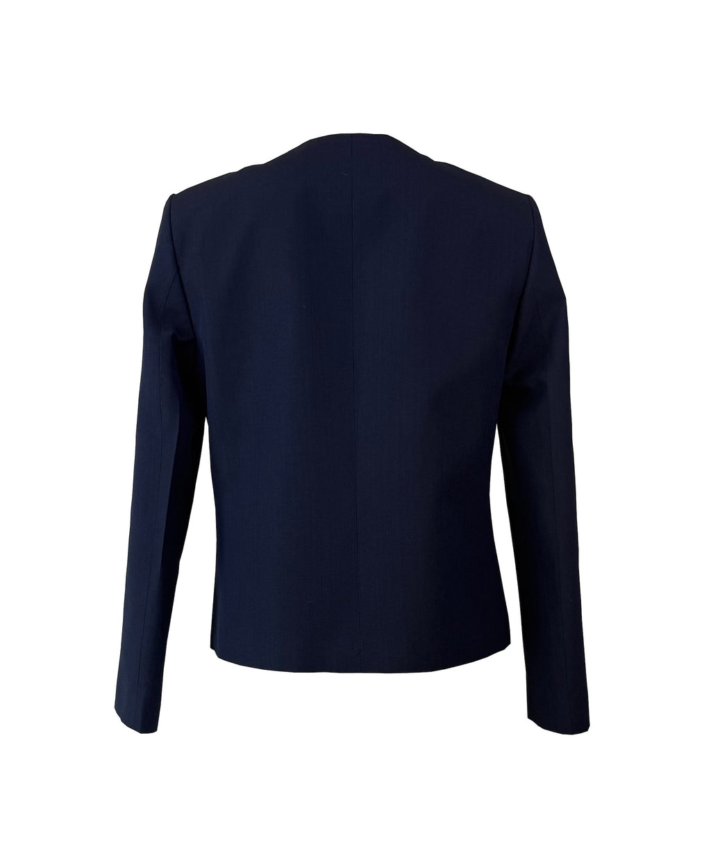 Navy Blue Kutnu Crop Jacket