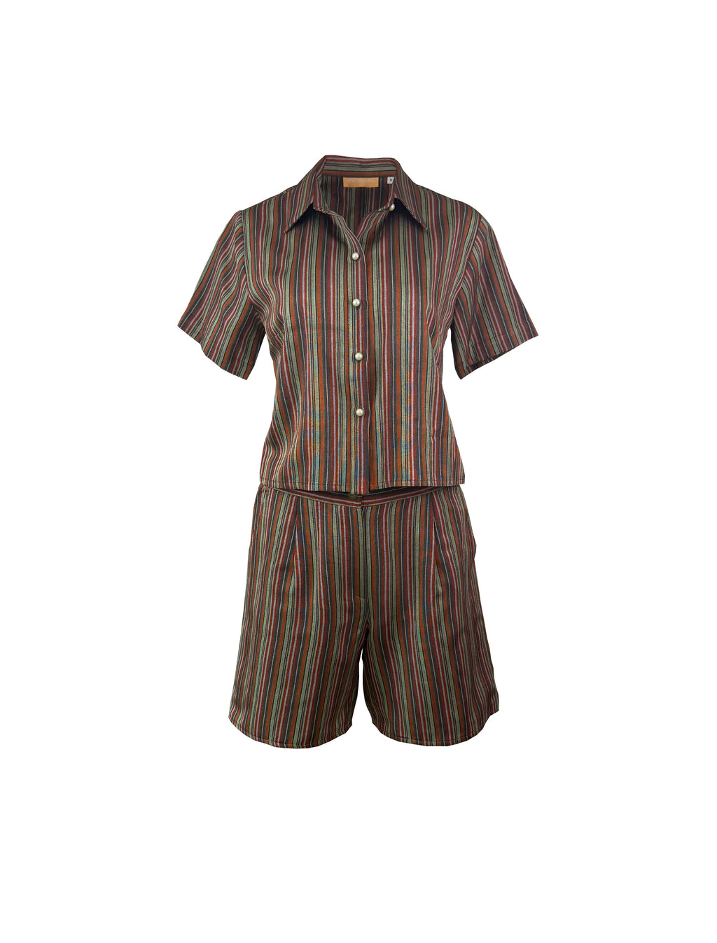 Earthy Tones Striped Kutnu Shorts