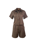Earthy Tones Striped Kutnu Shorts