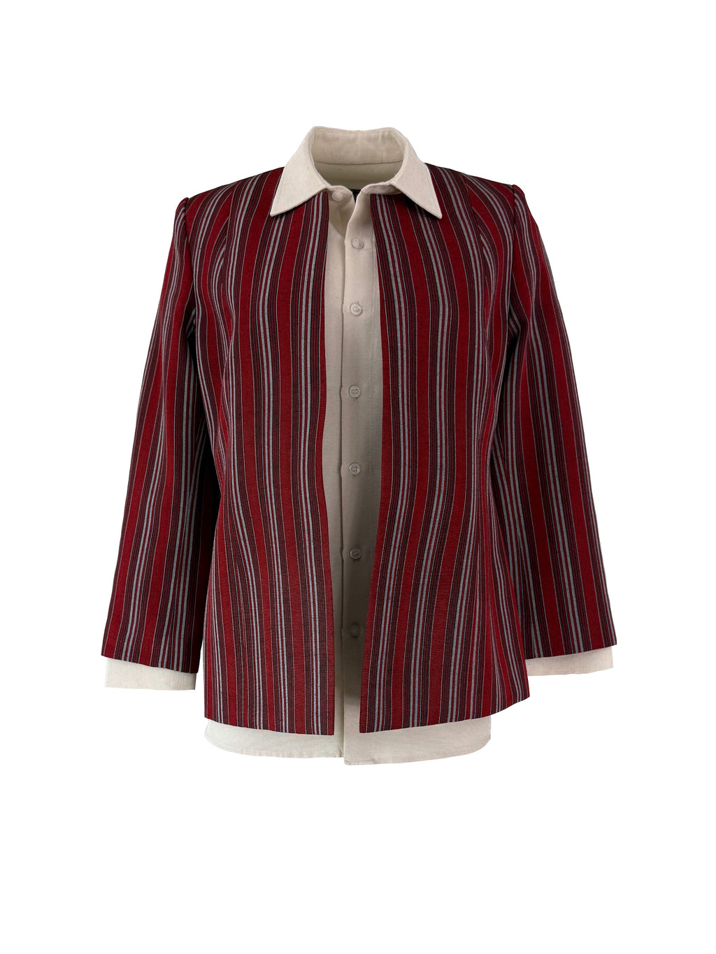 The Vianelle Collection — Multicolor red striped Jacket