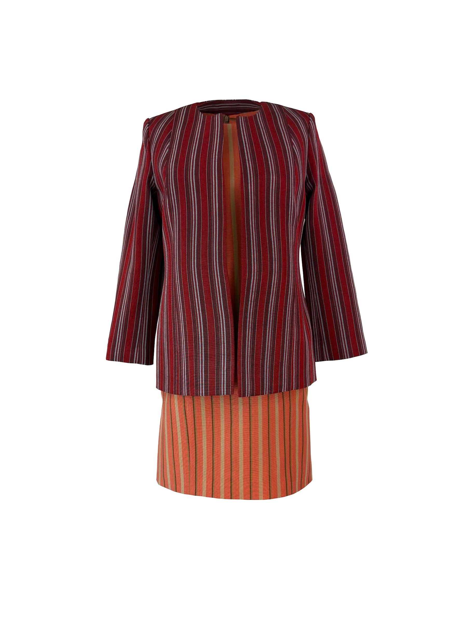 The Vianelle Collection — Multicolor red striped Jacket