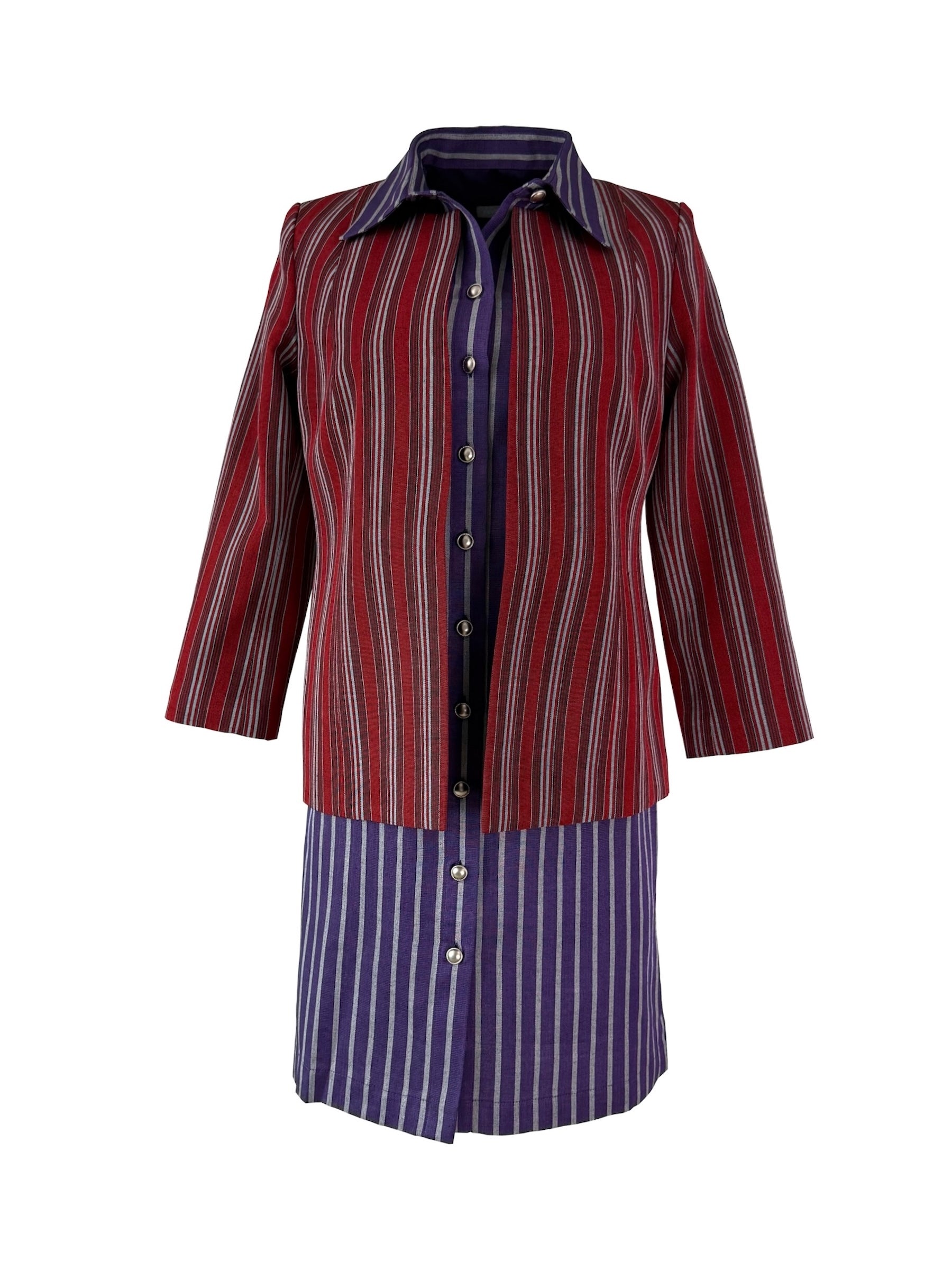 The Vianelle Collection — Multicolor red striped Jacket