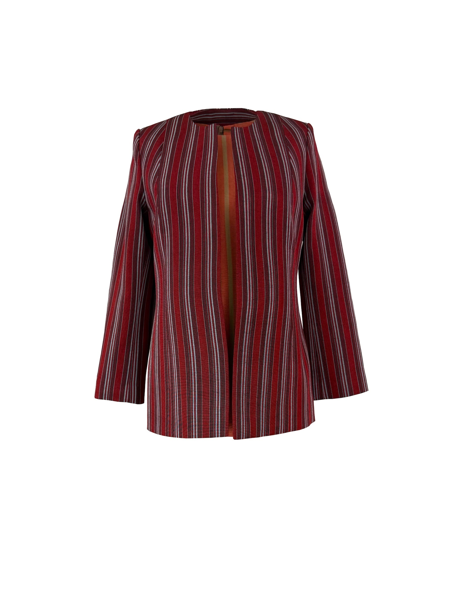 The Vianelle Collection — Multicolor red striped Jacket