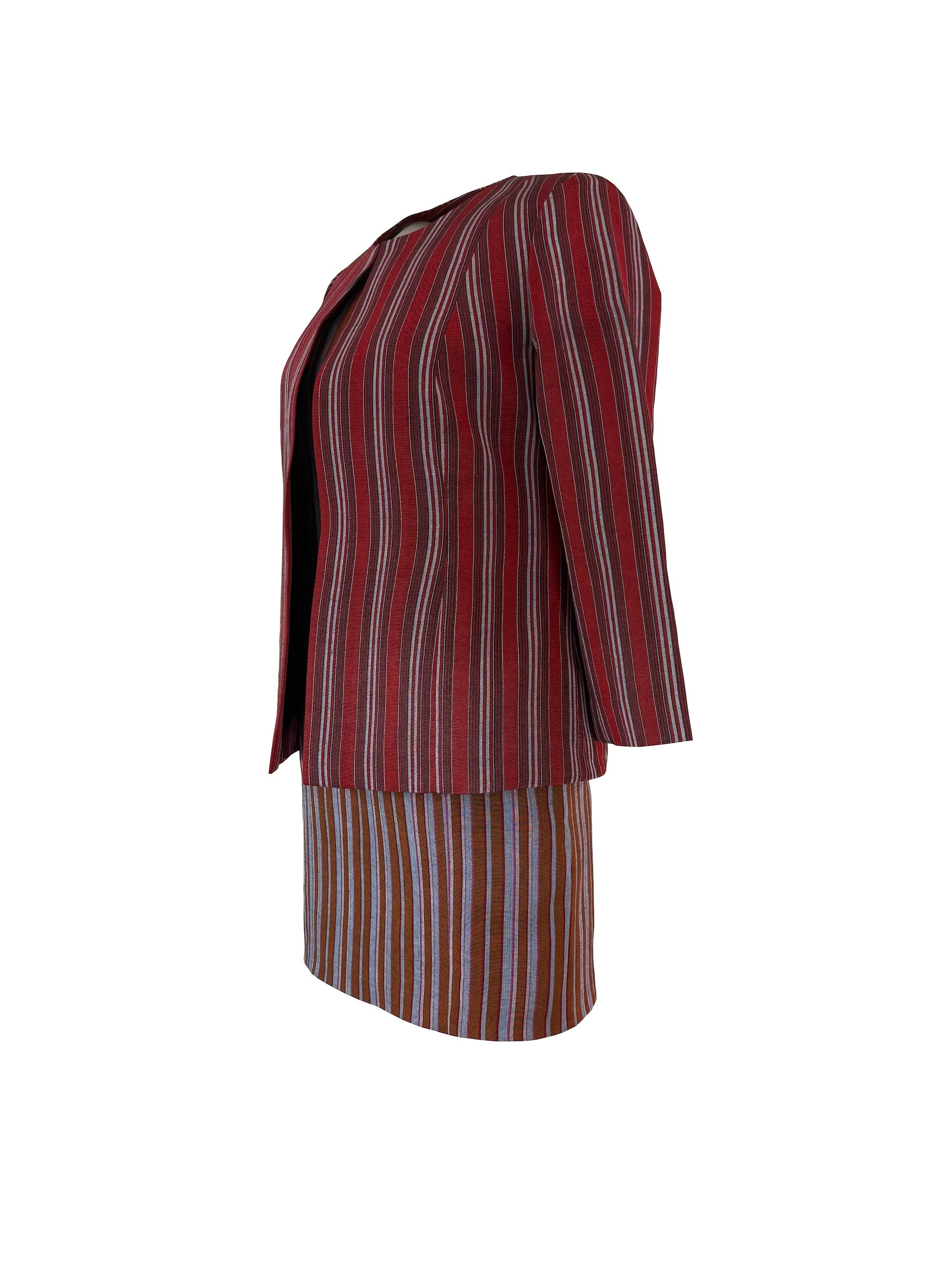 The Vianelle Collection — Multicolor red striped Jacket