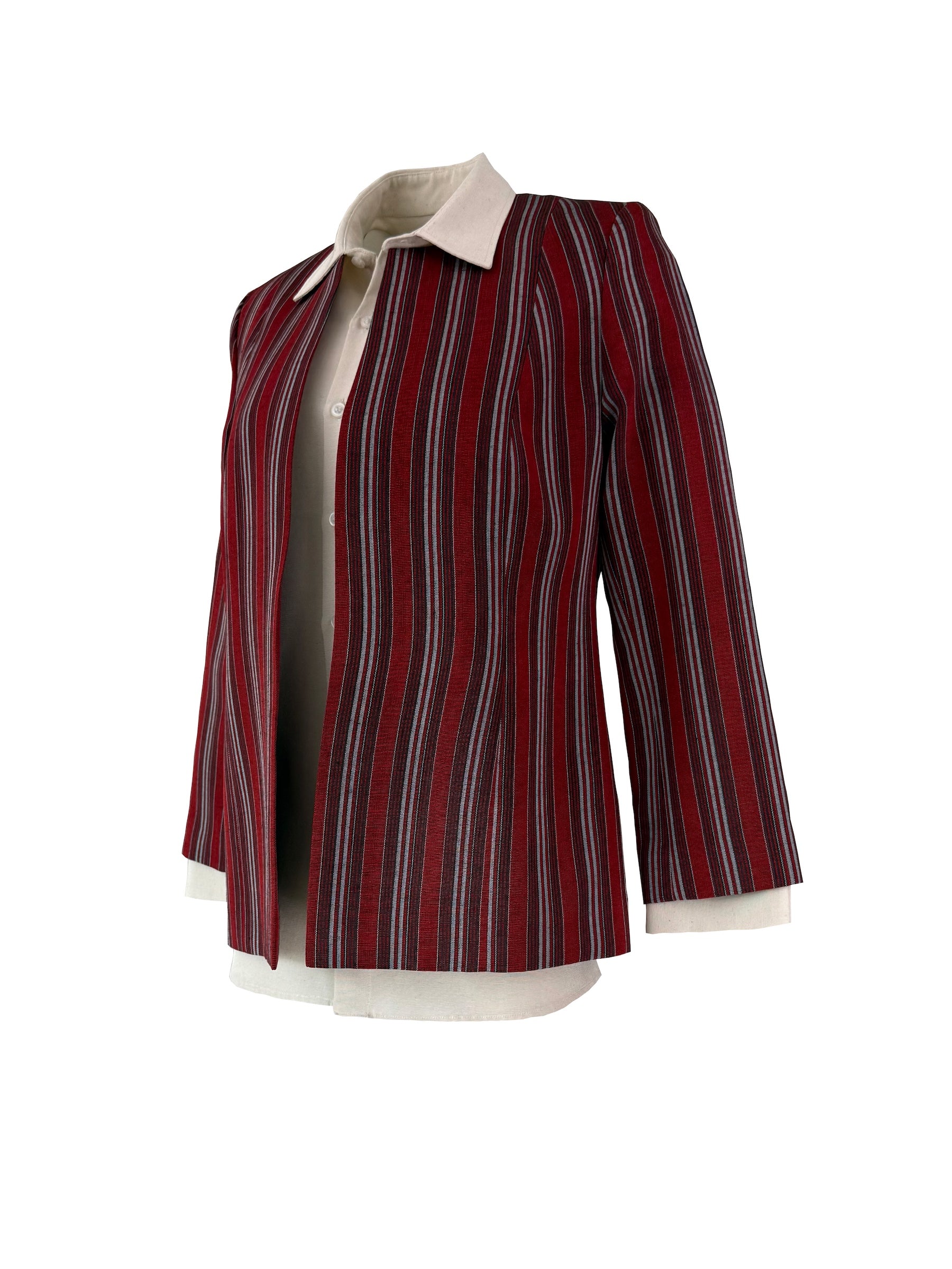The Vianelle Collection — Multicolor red striped Jacket