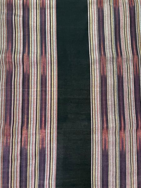 Multicolor kutnu fabric. Woven fabric by the yard.