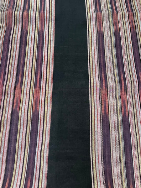 Multicolor kutnu fabric. Woven fabric by the yard.