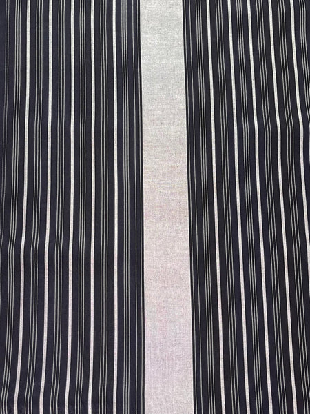 Black & Silver striped woven fabric. Elegant and chic. 20" wide.