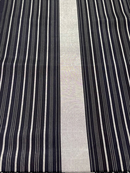 Black & Silver striped woven fabric. Elegant and chic. 20" wide.