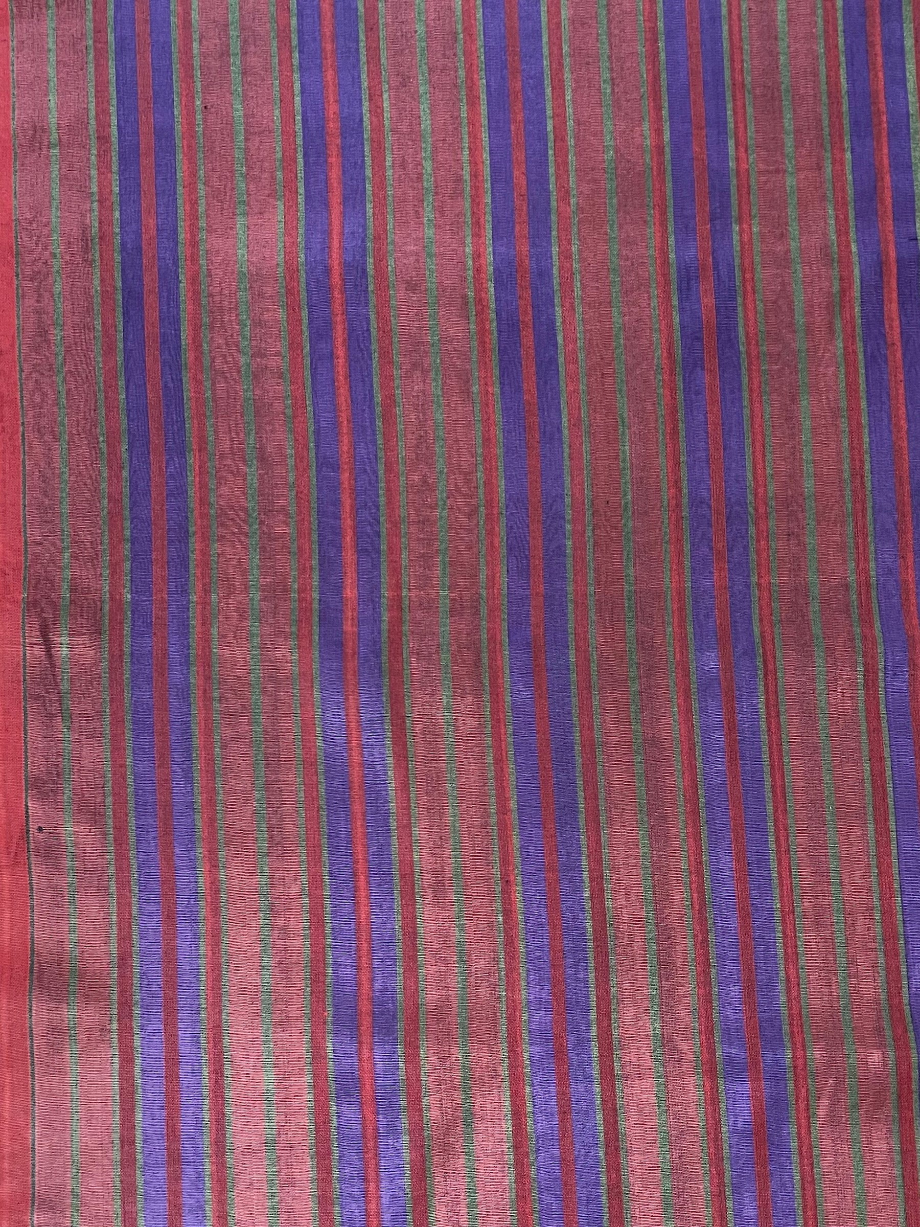 Multicolor striped 22 inches wide woven fabric.