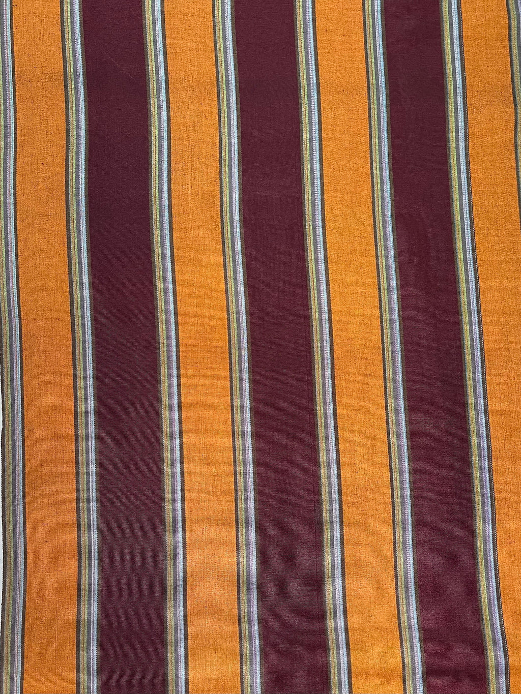 Multicolor striped shiny kutnu fabric.