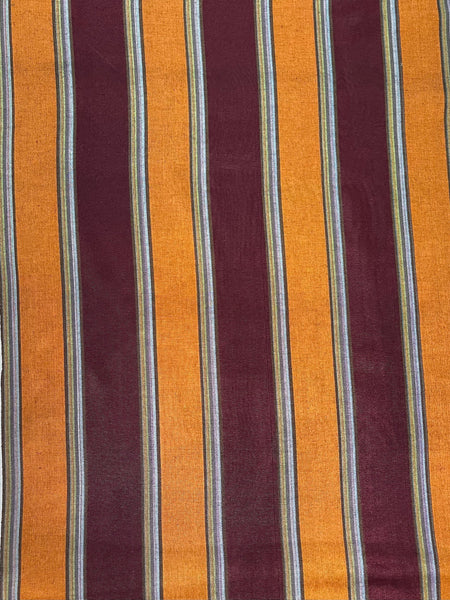 Multicolor striped shiny kutnu fabric.