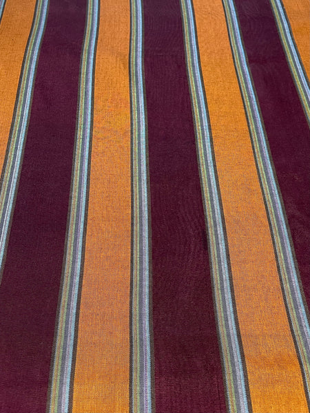 Multicolor striped shiny kutnu fabric.