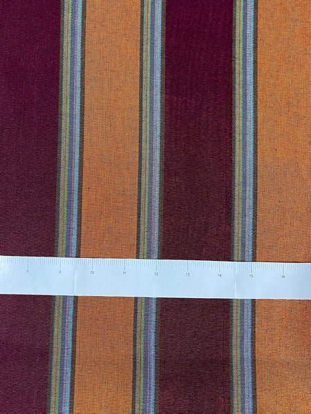 Multicolor striped shiny kutnu fabric.